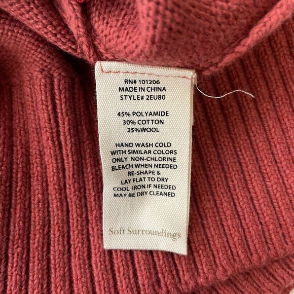 Soft Surroundings 3/4 Sleeve Turtle Neck Pull Over Sweater Size Small Women’s - Picture 9 of 11